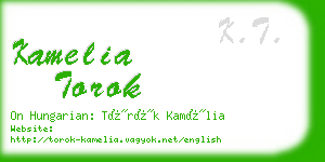 kamelia torok business card